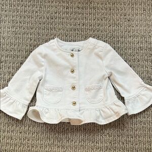 Janie and Jack White Denim Jacket, Size 3 to 4